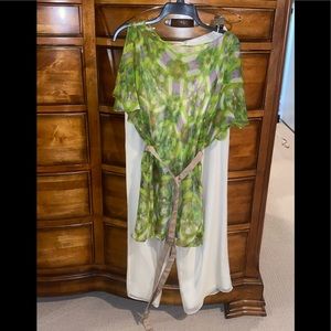 Flores & Flores 100% Silk 2-piece Lined Pants set